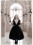 Withpuji -Serenade- Nun Halloween Gothic Lolita OP Dress Full Set