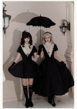 Withpuji -Serenade- Nun Halloween Gothic Lolita OP Dress Full Set