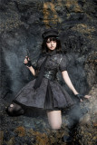 YourHighness -Iron Rose and Black Manba- Gothic Ouji Military Lolita OP Dress Set