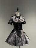 YourHighness -Iron Rose and Black Manba- Gothic Ouji Military Lolita OP Dress Set