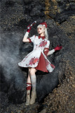 YourHighness -Iron Rose and Black Manba- Gothic Ouji Military Lolita OP Dress Set