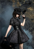 YourHighness -Iron Rose and Black Manba- Gothic Ouji Military Lolita OP Dress Set