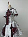 YourHighness -Iron Rose and Black Manba- Gothic Ouji Military Lolita OP Dress Set