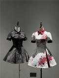 YourHighness -Iron Rose and Black Manba- Gothic Ouji Military Lolita OP Dress Set