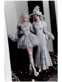 Withpuji -Evening Light- Witch Halloween Gothic Lolita Corset Vest, Skirt, Bolero and Witch Hat Set