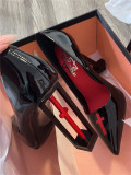 Cross Halloween Gothic Leather High Heel Pointed Lolita Shoes