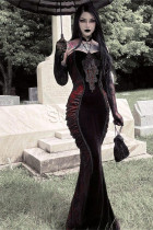 Alt Vampire Elegant Body Shape Mermaid Halloween Gothic Dress