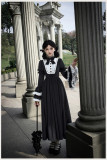 Withpuji -Sleepless Night- Classic Vintage Velvet Lolita OP Dress