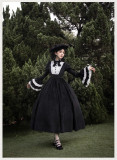 Withpuji -Sleepless Night- Classic Vintage Velvet Lolita OP Dress