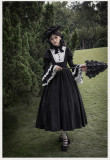 Withpuji -Sleepless Night- Classic Vintage Velvet Lolita OP Dress