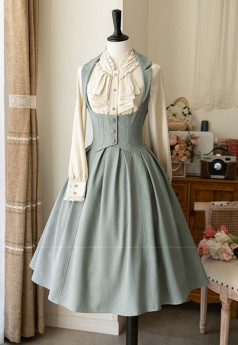 Autumn Forest - Elegant Vintage Classic Casual Jacket Corset Lolita JSK Dress and Blouse