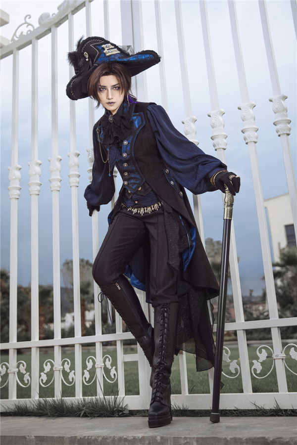 Immortal Thorn -The Night of Immortal Sword- Ouji Boystyle Prince Vintage Tail Lolita Vest Jacket