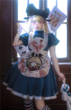 YourHighness - Black Fairy Tale Alice Halloween Gothic Lolita OP Dress and Apron