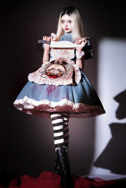 YourHighness - Black Fairy Tale Alice Halloween Gothic Lolita OP Dress and Apron