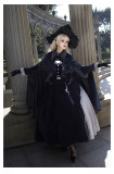 Withpuji -Tales of Innocence- Classic Vintage Gothic Velvet Lolita OP Dress, Cape, Witch Hat and Necklace