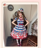 Cream Honey Strawberry - Kawaii Sweet Lolita OP Dress