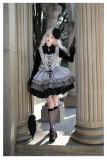 Withpuji -Tales of Innocence- Classic Vintage Gothic Velvet Lolita OP Dress, Cape, Witch Hat and Necklace