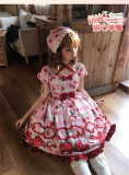 Cream Honey Strawberry - Kawaii Sweet Lolita OP Dress