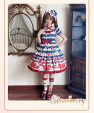 Cream Honey Strawberry - Kawaii Sweet Lolita OP Dress