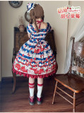 Cream Honey Strawberry - Kawaii Sweet Lolita OP Dress