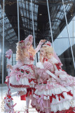 HinanaQueena -Strawberry Party- Sweet Hime Rococo Tea Party Princess Wedding Lolita OP Dress, JSK, Headwear and Accessories