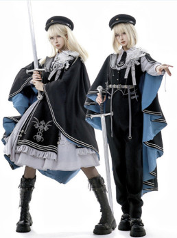 Dark Contract - Ouji Military Lolita Set and Cape