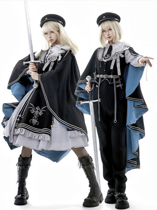 Dark Contract - Ouji Military Lolita Set and Cape