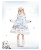 Snow Penguin Baby - Sweet Casual Lolita JSK Dress and Headband