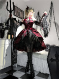 Rose Dish - Halloween Gothic Lolita JSK, Arm Sleeves and Collar Set