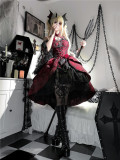 Rose Dish - Halloween Gothic Lolita JSK, Arm Sleeves and Collar Set