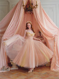 LaceMade -Sweet Heart- Pink Romantic Sweet Tulle Princess Casual Simple Lolita JSK Dress
