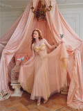 LaceMade -Sweet Heart- Pink Romantic Sweet Tulle Princess Casual Simple Lolita JSK Dress