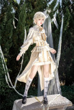 Little Prince - Boystyle Ouji Prince Lolita Salopettes and Blouse with Tie Set