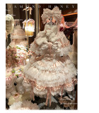 Diamond Honey -Girl's Puppet- Christmas Sweet Doll Cute Lolita JSK Dress, Cape and Headbow