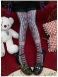 Yidhra -Snow Lady- Christmas Printed Bowknot Sweet Lolita Tights