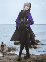 The Skeleton of Collapse Ouji Prince Boystyle Kodona Gothic Lolita Vest Jacket, Shirt with Tie, Shorts, Pants and Skirt Set
