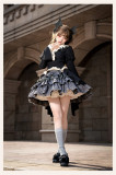 Withpuji -Feast of The Eternal Night- Ouji Boystyle Prince Konoda Long Jacket, Shorts, Skirt and Tie Lolita Set