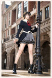 Withpuji -Feast of The Eternal Night- Ouji Boystyle Prince Konoda Long Jacket, Shorts, Skirt and Tie Lolita Set