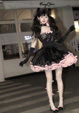 Limited Black - Barbie Doll Ballet Black Sweet Lolita JSK Dress with Bow Tailing