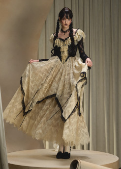 LaceMade -Wednesday- Party Prom Dress Casual Classic Vintage Lolita Corset Waist OP Dress