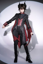YourHighness -House of Anti-gravity Dragons- Boystyle Gothic Ouji Prince Konoda Lolita PU Jacket Coat