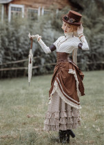 Mr.Yi- Casual Steam Punk Victoria Vintage Lolita Skirt