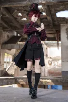 Princess Chronicles -Red and Black 4.0- Boystyle Prince Konoda Ouji Blouse, Long Vest Jacket and Shorts