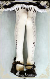 Ruby Rabbit -Piano- Music Printed Lolita Tights for Spring and Autumn