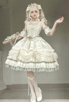 Jasmine - Elegant Tea Party Princess Classic Lolita JSK Dress and Accessories