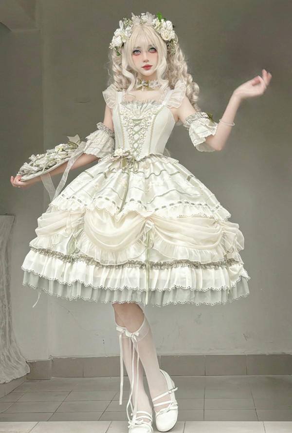 Jasmine - Elegant Tea Party Princess Classic Lolita JSK Dress and Accessories