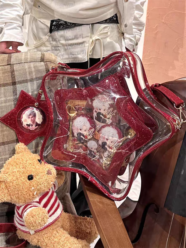 Morning Glory -Star Jelly- Sweet Kawaii Lolita Crossbody Backpack Two Bag Set