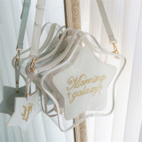Morning Glory -Star Jelly- Sweet Kawaii Lolita Crossbody Backpack Two Bag Set