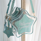 Morning Glory -Star Jelly- Sweet Kawaii Lolita Crossbody Backpack Two Bag Set