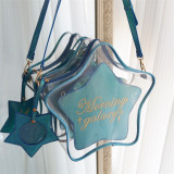 Morning Glory -Star Jelly- Sweet Kawaii Lolita Crossbody Backpack Two Bag Set